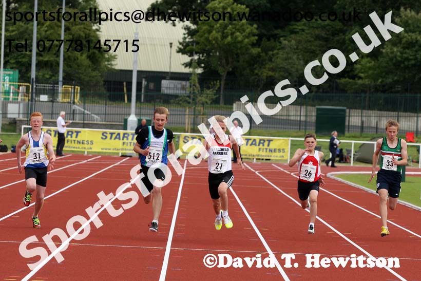 Under-13 boys 100 metres. Photo: David T. Hewitson/Sports for All Pics